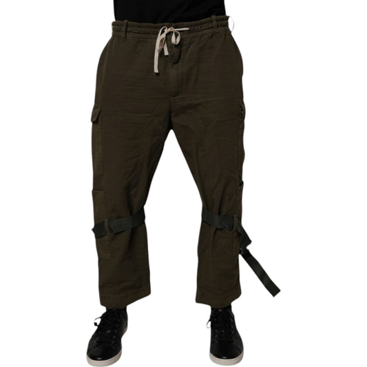 Dolce & Gabbana Brown Cotton Stretch Cargo Pants