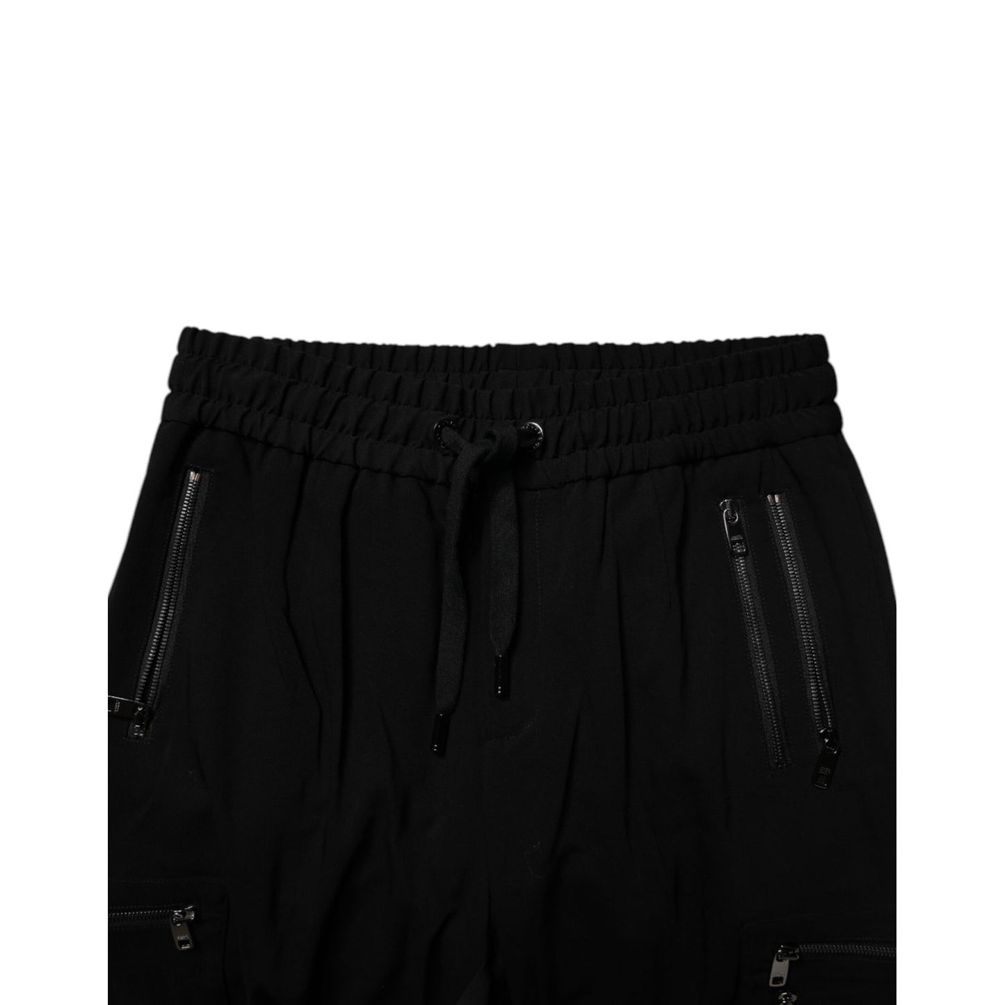 Dolce & Gabbana Black Wool Stretch Jogger Pants