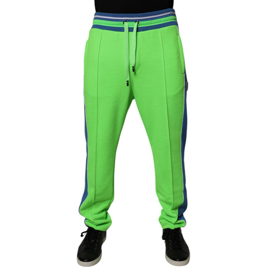 Dolce & Gabbana Green Blue Jogger Sweatpants Pants