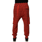 Dolce & Gabbana Red Hearts Cargo Jogger Men Sweatpants Pants
