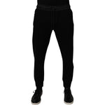 Dolce & Gabbana Black Cotton Blend Men Jogger Sweatpants Pants