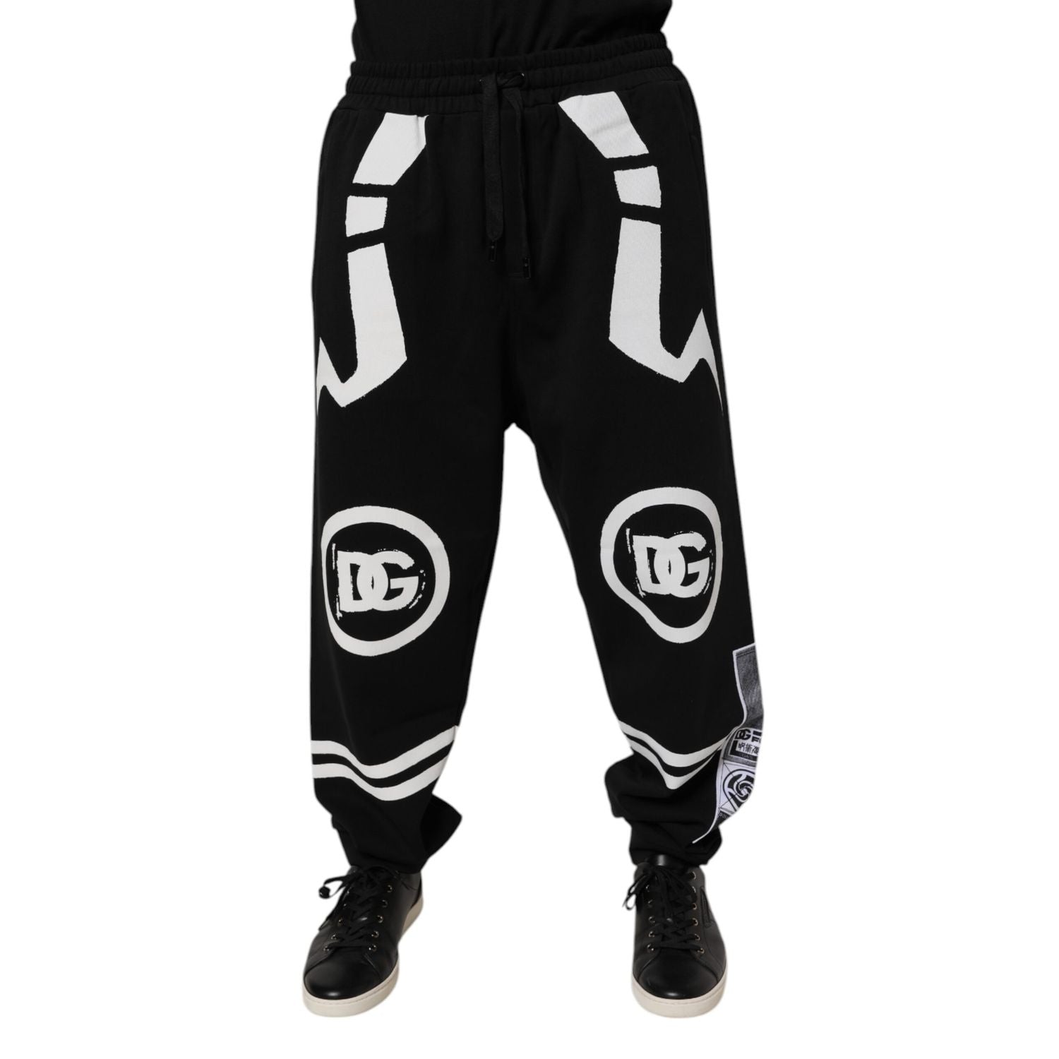 Dolce & Gabbana Black Logo Cotton Jogger Sweatpants Pants