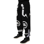Dolce & Gabbana Black Logo Cotton Jogger Sweatpants Pants