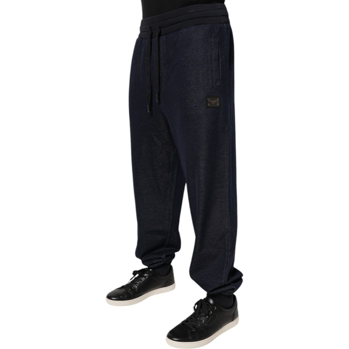 Dolce & Gabbana Black Jacquard Jogger Men Sweatpants Pants PAN76130-50