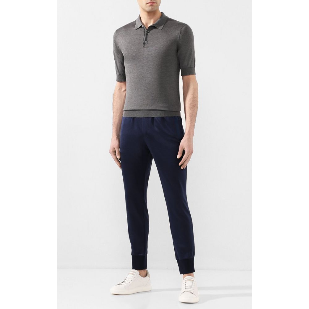 Dolce & Gabbana Blue Silk Men Trousers