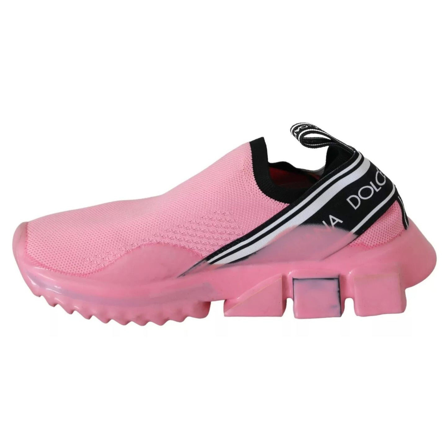 Dolce & Gabbana Pink Low Top Sorrento Sneakers Slip On Casual Shoes LA9289-37