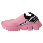 Dolce & Gabbana Pink Low Top Sorrento Sneakers Slip On Casual Shoes LA9289-37