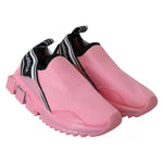 Dolce & Gabbana Pink Low Top Sorrento Sneakers Slip On Casual Shoes LA9289-37