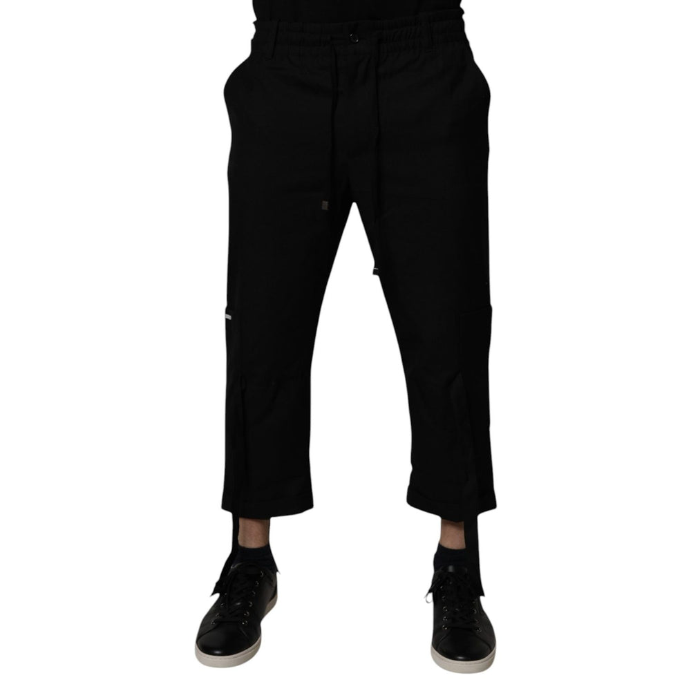 Dolce & Gabbana Black Polyester Men Cropped Pants PAN75035-44