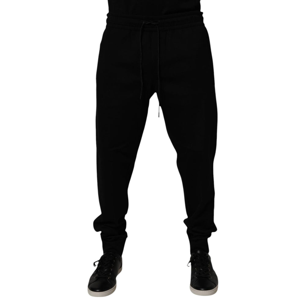 Dolce & Gabbana Black Cotton Blend Jogger Sweatpants Pants PAN75190-52