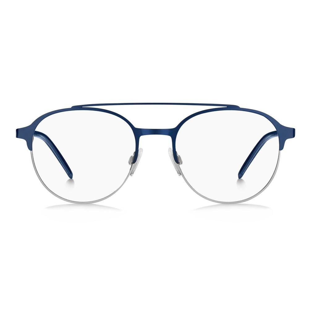 Hugo Boss Blue Metal Frames optical glasses with a sleek metal design and measures 53/19/145 mm, front view