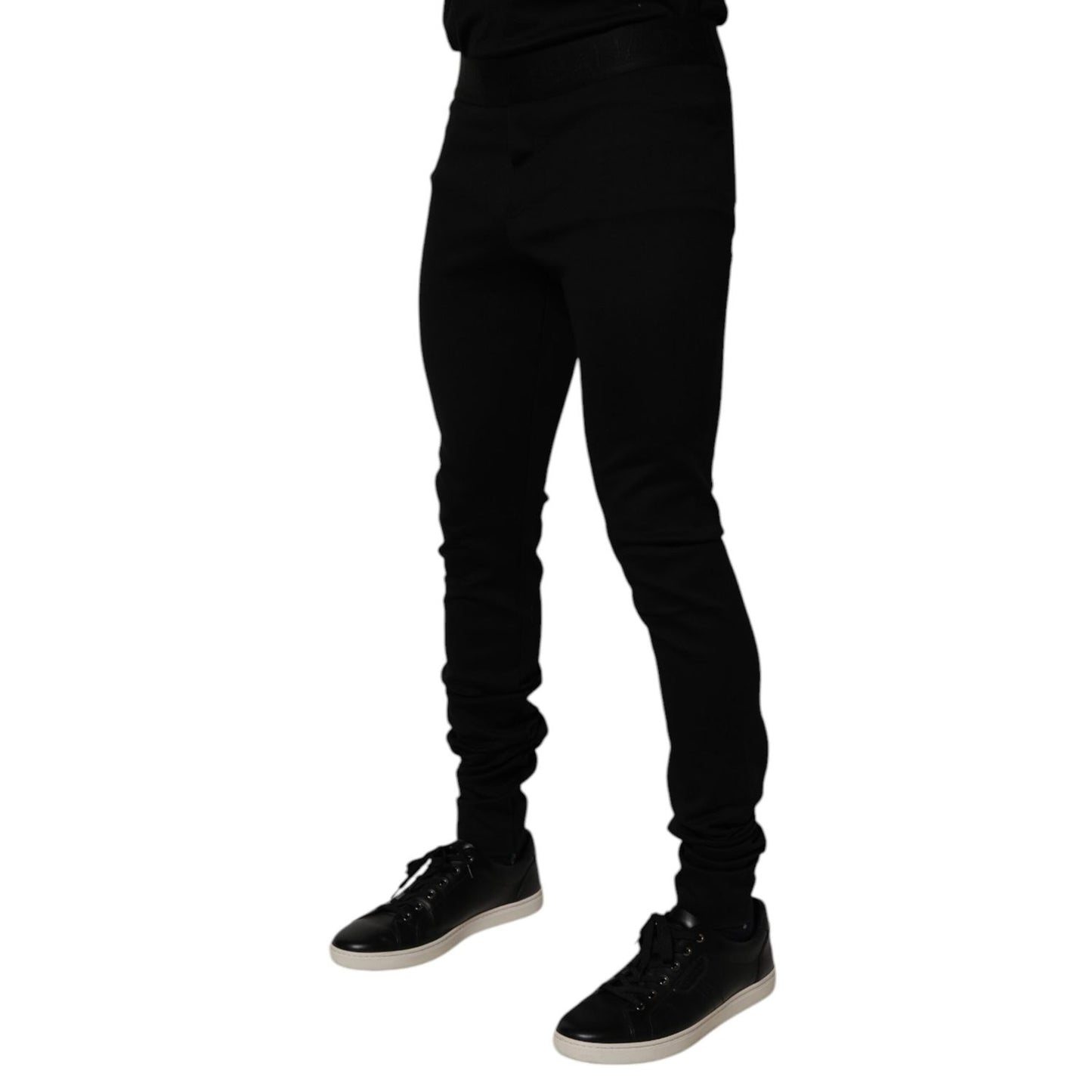 Dolce & Gabbana Black Cotton Jogger Men Sweatpants Pants PAN75200-48