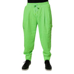 Dolce & Gabbana Neon Green Cargo Jogger Men Sweatpants Pants PAN75201-52