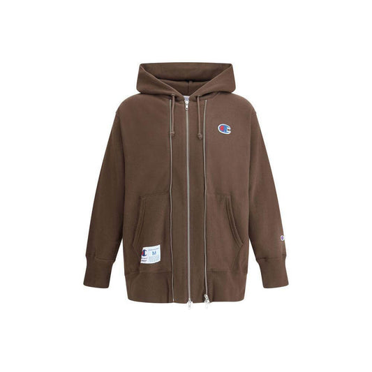 Undercover Hoodie with double zipper UN-UC1E4811BROWN-M