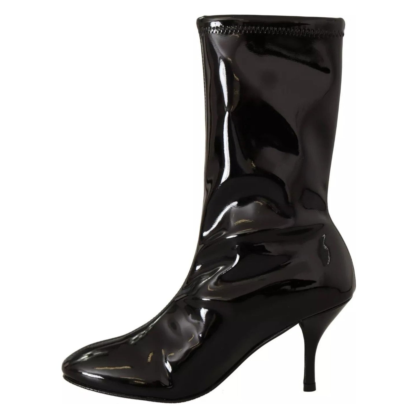 Stuart Weitzman Black Patent Leather High Heels Boots Shoes