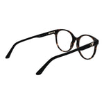 Guess Brown Women Glasses Frame, full-rim acetate, round style, tortoiseshell brown, demo lenses, includes branded case, size 55-18-140.