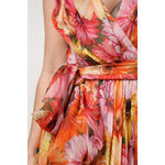 Dolce & Gabbana Multicolor Floral Silk V-neck Chiffon Dress DR81651-36