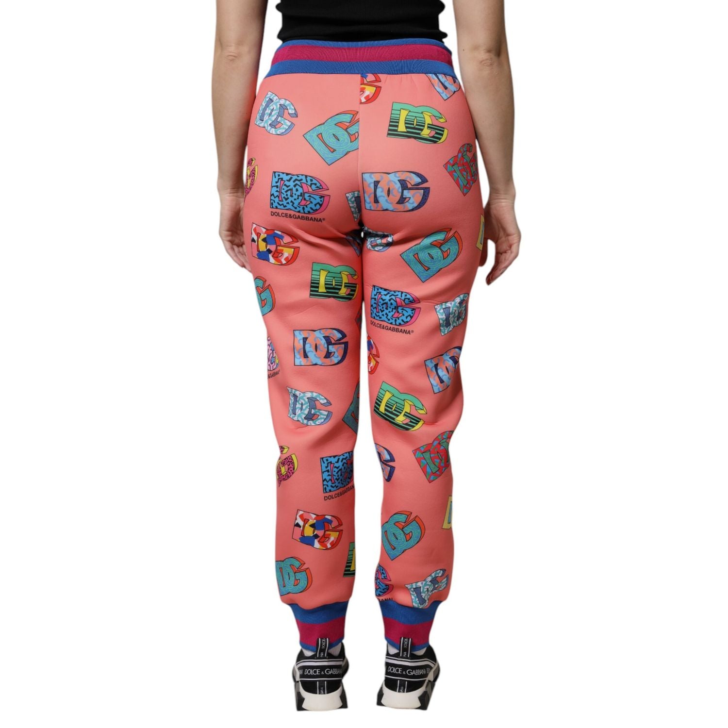 Dolce & Gabbana Pink Logo Monogram Jogger Sweatpants Pants
