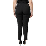 Dolce & Gabbana Black Polyester High Waist Slim Pants PAN75969-40