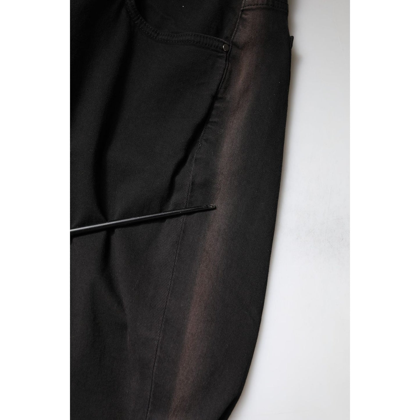 Dolce & Gabbana Black Cotton High Waist Skinny Denim Jeans