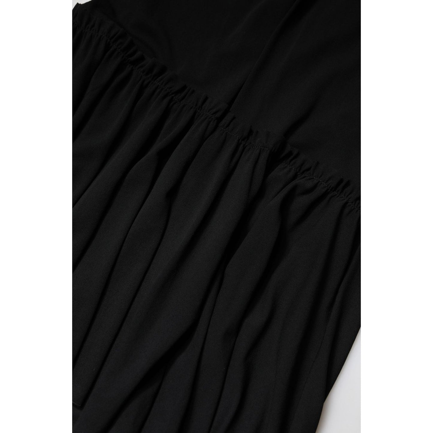 Dolce & Gabbana Black Mermaid Cut High Waist Midi Skirt SKI2077-36