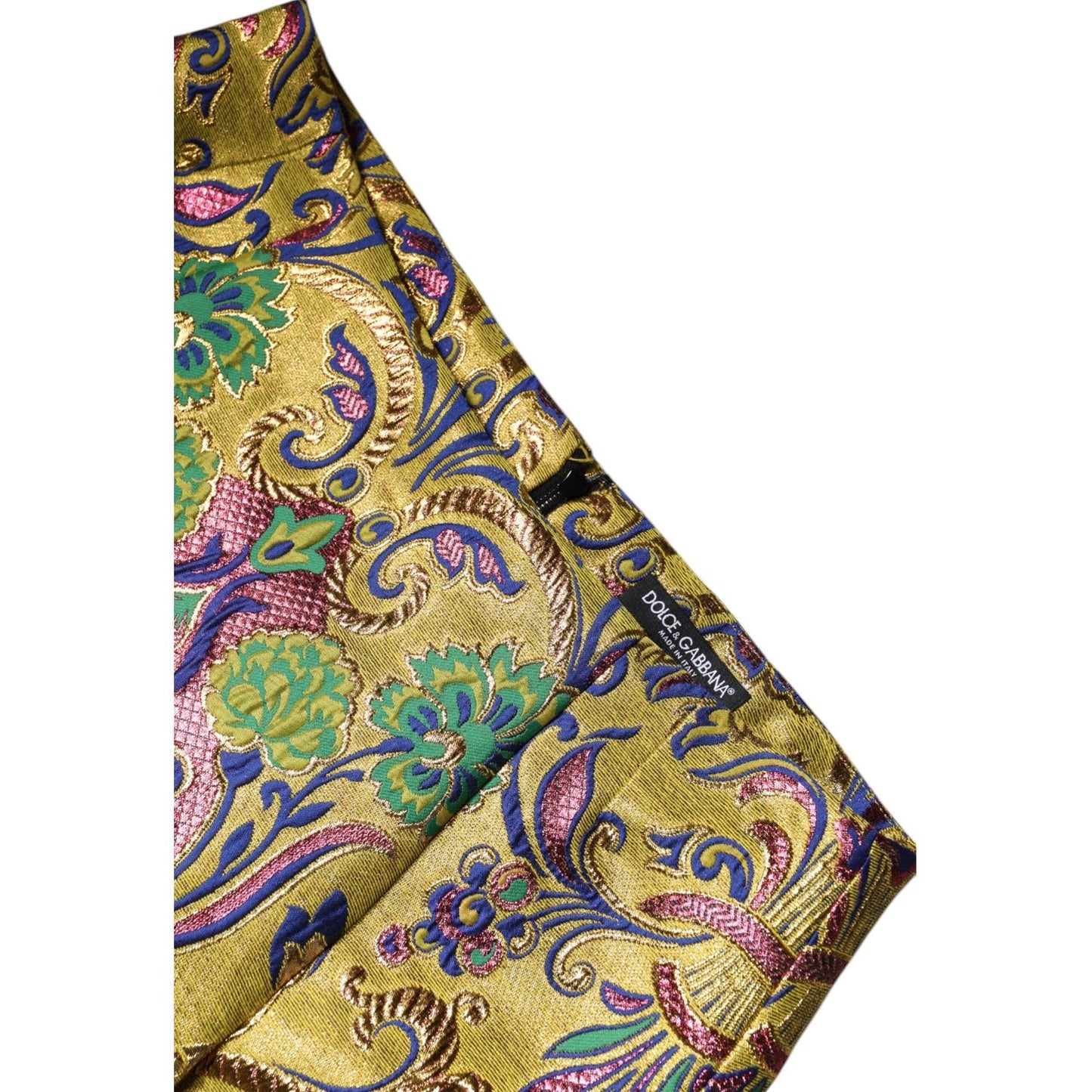 Dolce & Gabbana Multicolor Floral Jacquard Mid Waist Mini Skirt