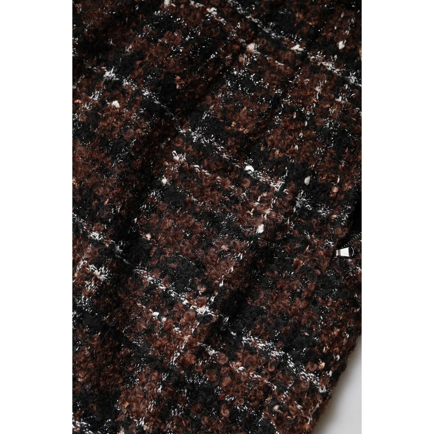 Dolce & Gabbana Multicolor High Waist Tartan Tweed Pencil Cut Skirt SKI2087-36