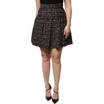 Dolce & Gabbana Multicolor High Waist Tartan Tweed Mini Skirt SKI2088-36