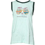 Dolce & Gabbana Light Green Graphic Print Sleeveless Tank T-shirt