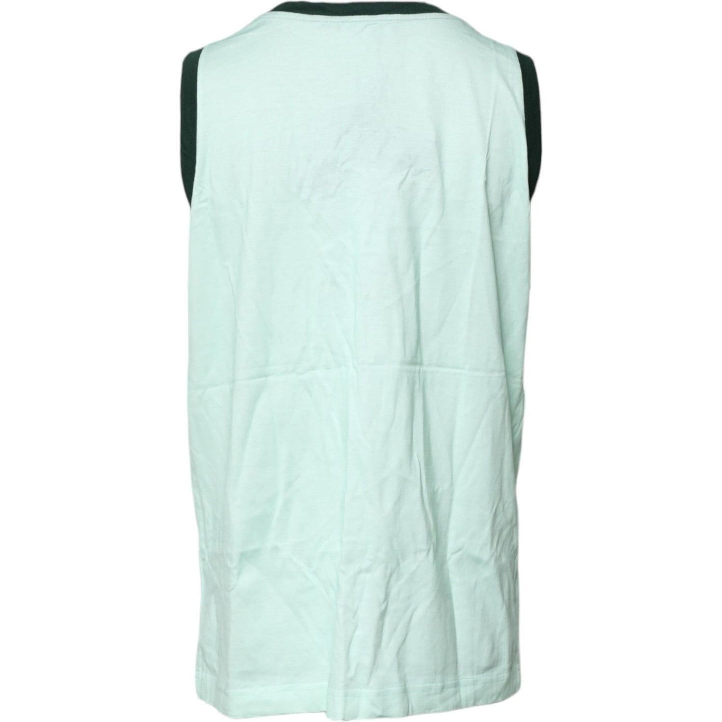 Dolce & Gabbana Light Green Graphic Print Sleeveless Tank T-shirt