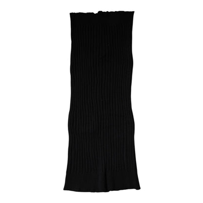 Dolce & Gabbana Black Cashmere Knitted Neck Warmer Foulard Scarf