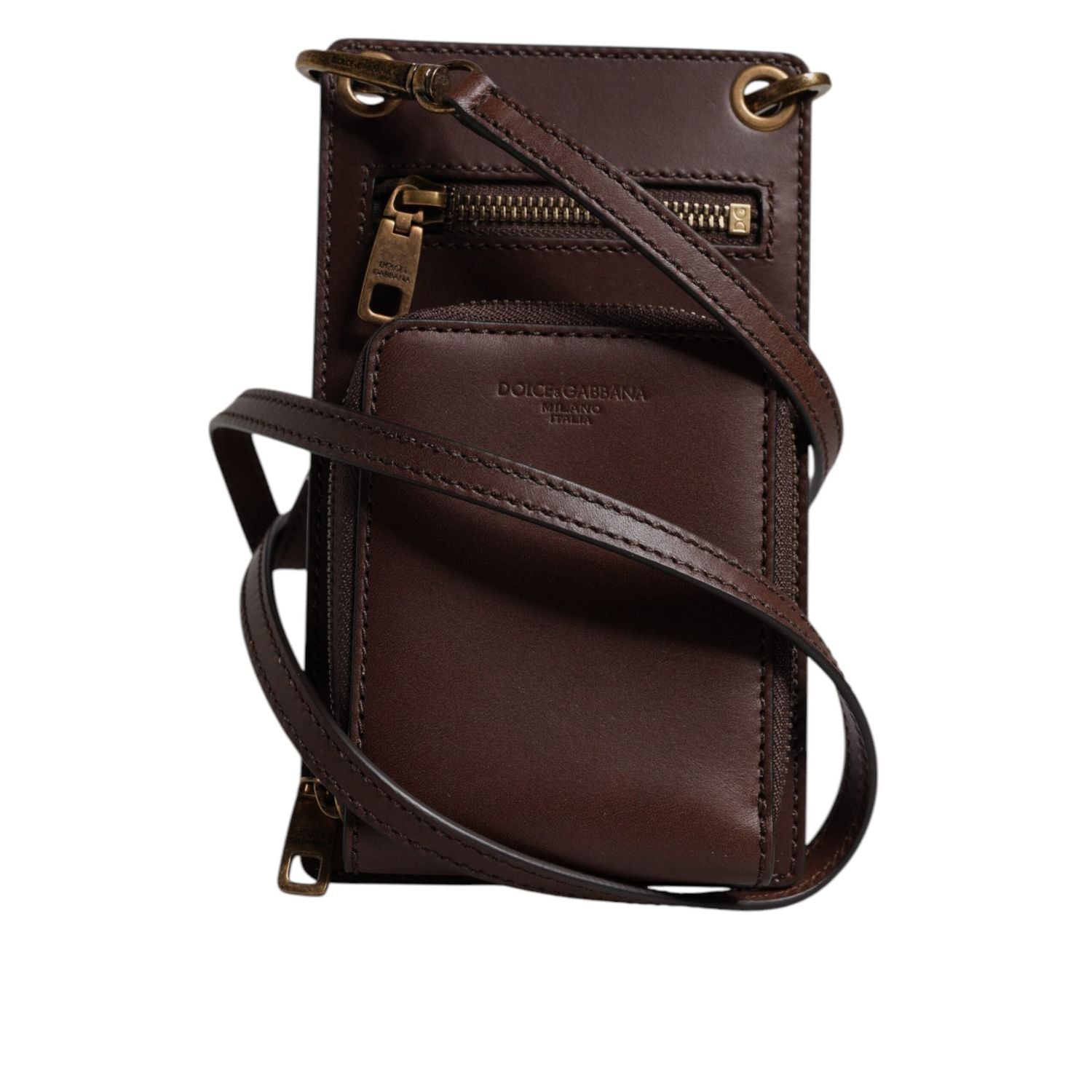 Front view with bag zipped and handles upright.