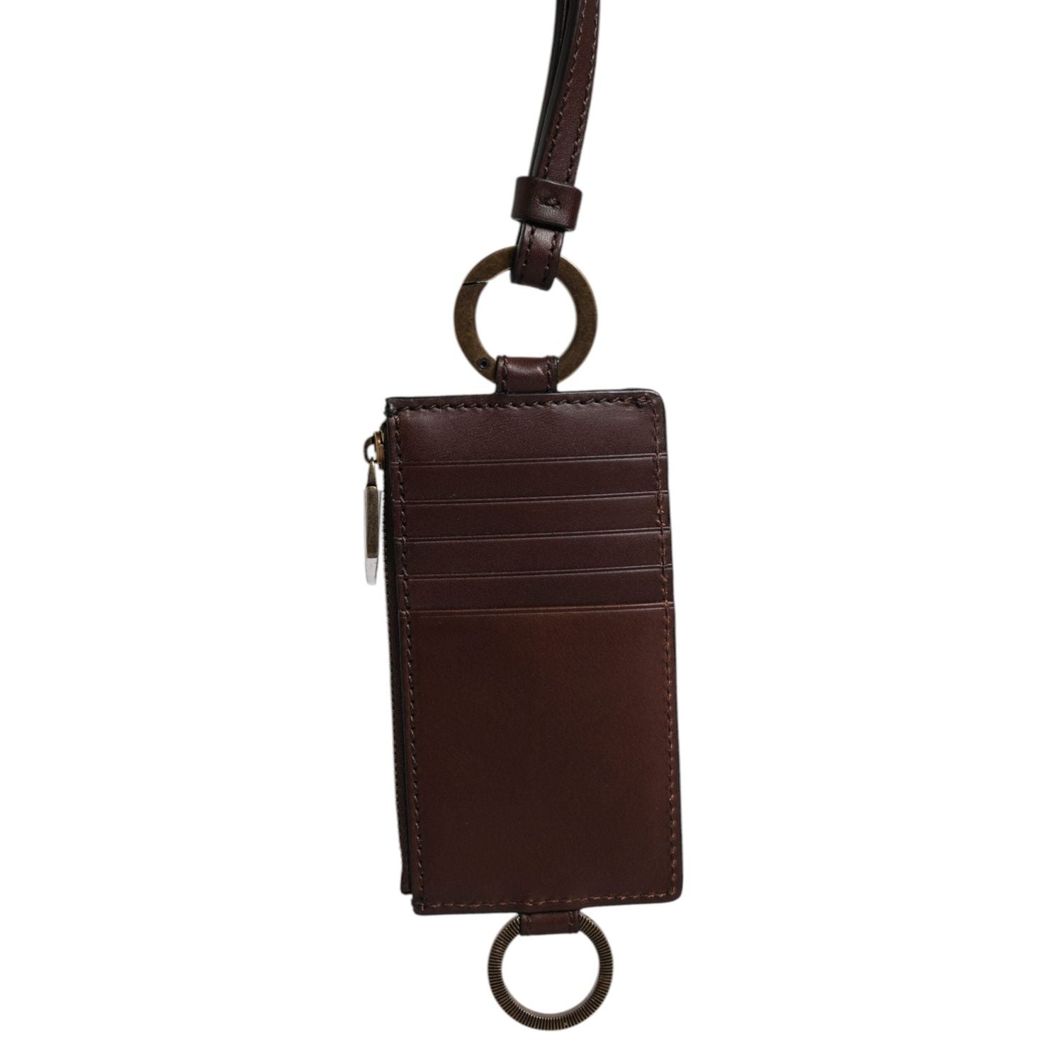 Front view with bag zipped and handles upright.