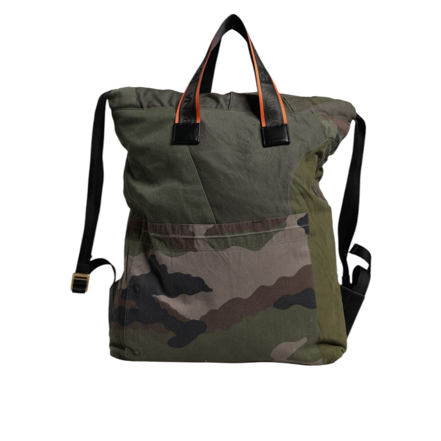 Front view with bag zipped and handles upright.