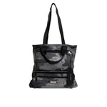Dolce & Gabbana Black Camouflage Shoulder Strap Logo Plaque Bag