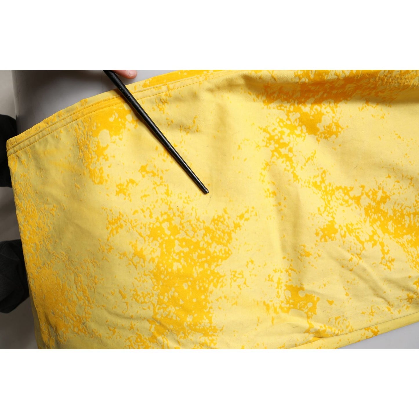 Dolce & Gabbana Yellow Tie Dye Cotton Straight Denim Jeans