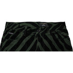 Dolce & Gabbana Black Green Stripes Cotton Skinny Denim Jeans