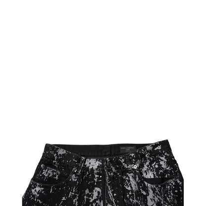 Dolce & Gabbana Black Tie Dye Cotton Straight Men Denim Jeans