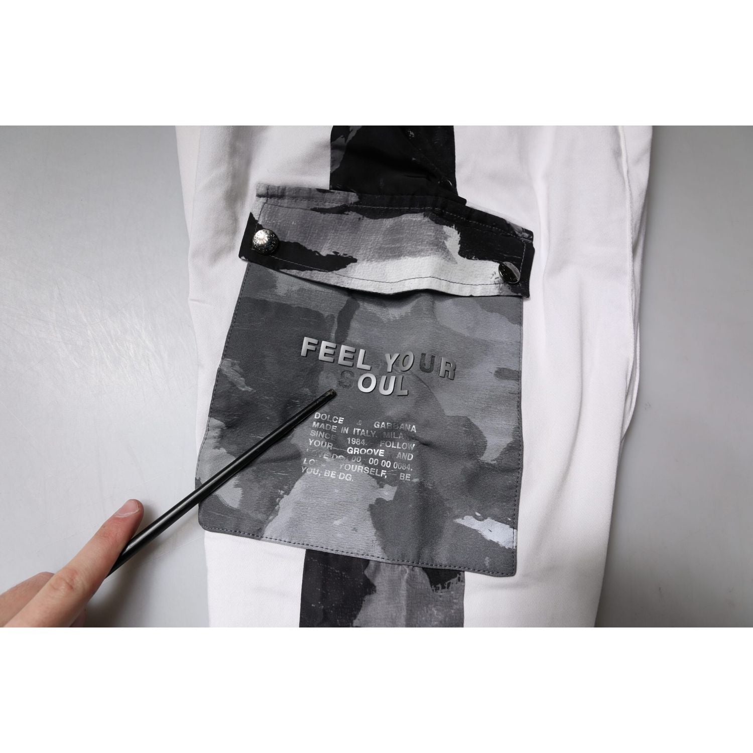 Dolce & Gabbana White Cotton Cargo Jogger Sweatpants Pants