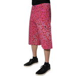 Dolce & Gabbana Pink Cherry Print Cargo Cotton Shorts