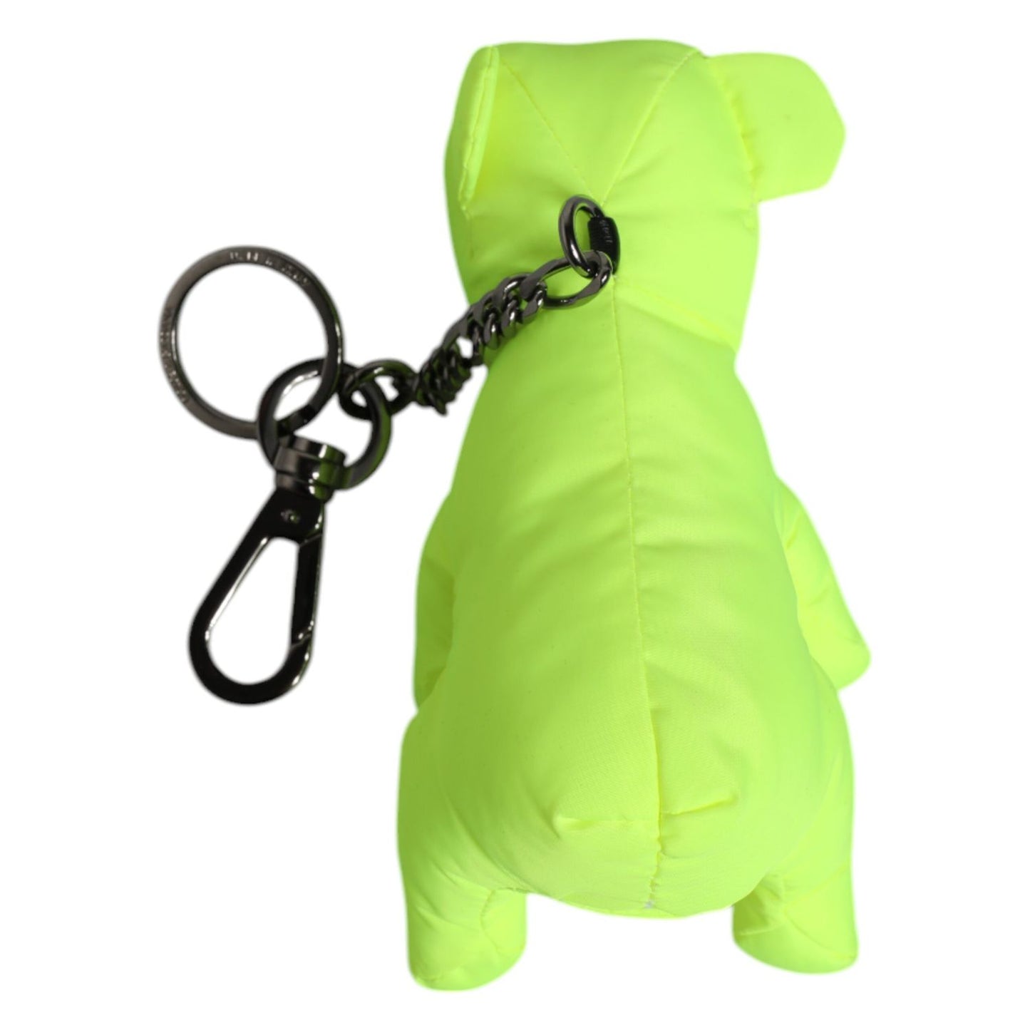 Dolce & Gabbana Green Bear Embroidered Logo Keychain Clasp Keyring