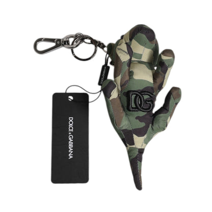 Dolce & Gabbana Multicolor Camouflage Animal Silhouette Keychain Keyring