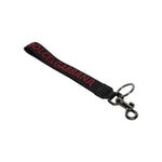 Dolce & Gabbana Black Logo Nylon Silver Brass Men Holder Keychain Keyring SMY10699#