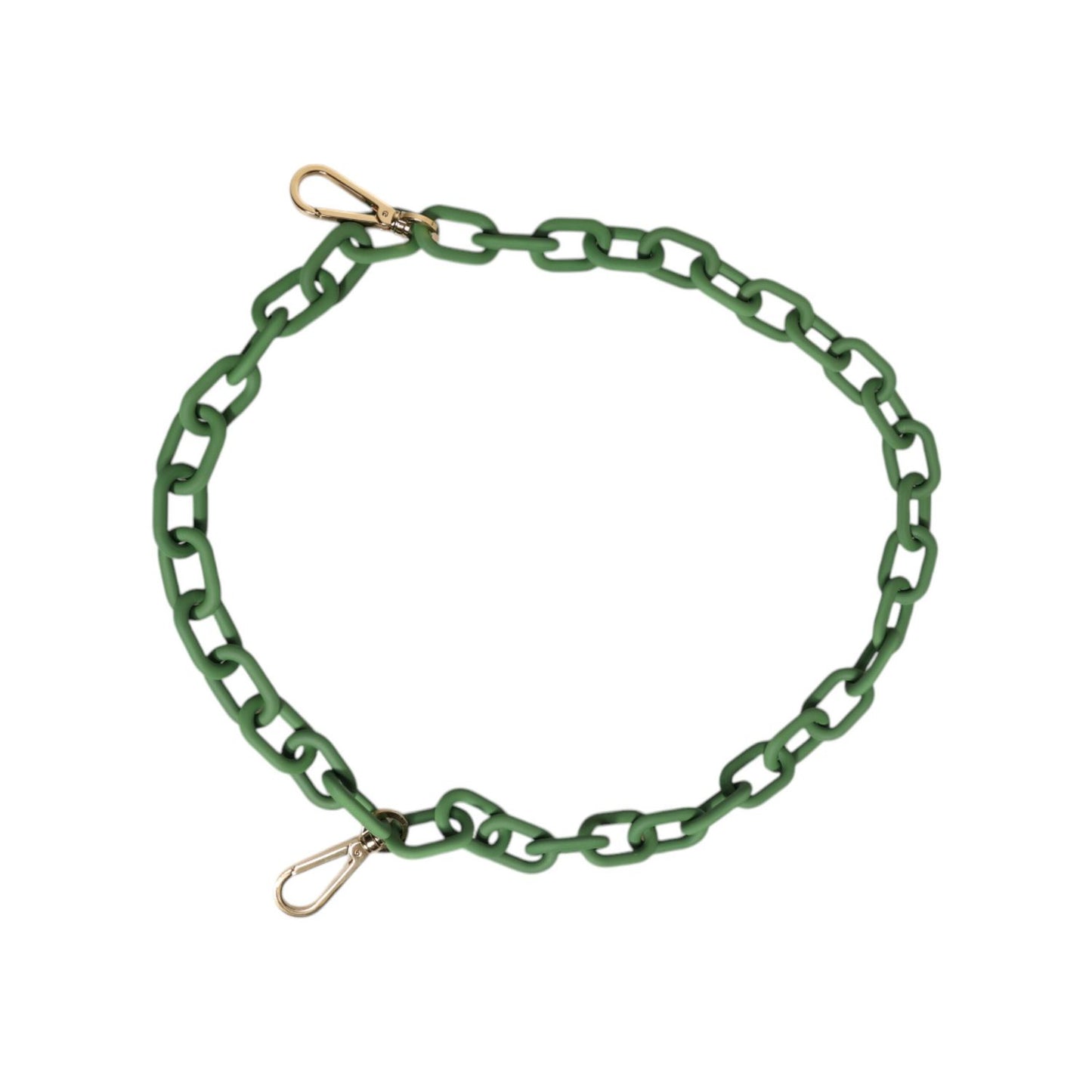Dolce & Gabbana Green Plexy Acrylic Chunky Gold Hardware Wallet Chain SMY10645