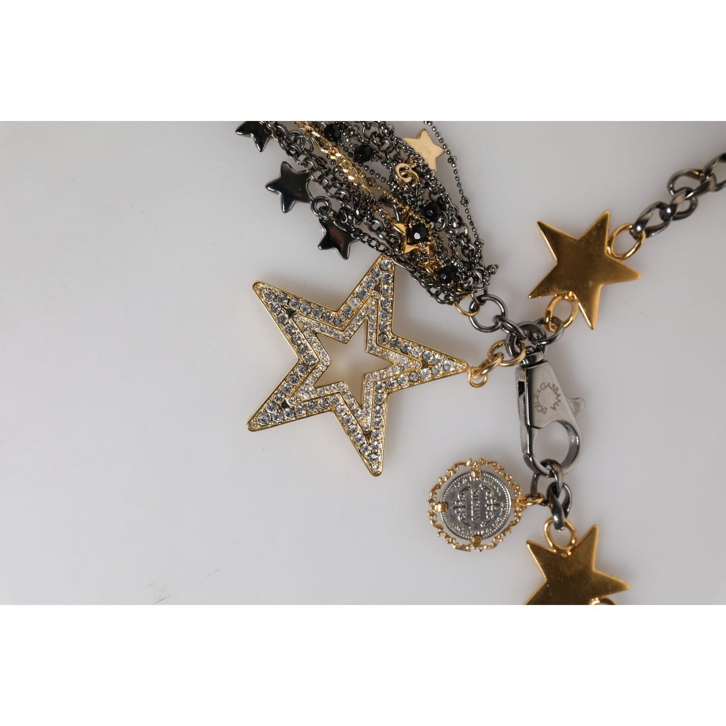 Dolce & Gabbana Silver Gold Brass Embellished Waist Chain Belt SMY10414-S