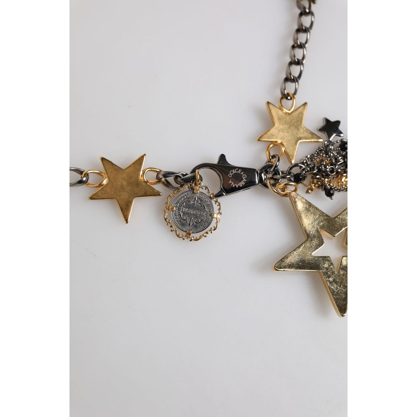 Dolce & Gabbana Silver Gold Brass Embellished Waist Chain Belt SMY10414-S
