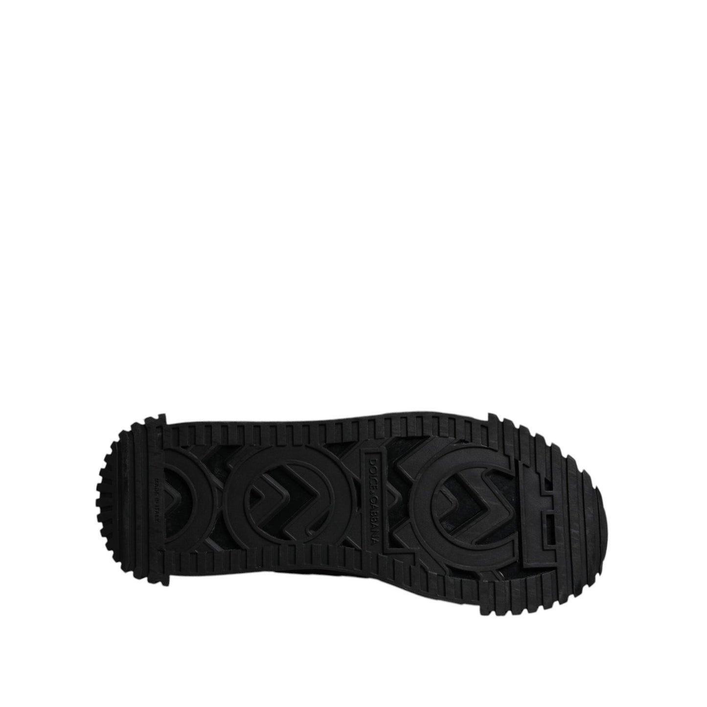 Dolce & Gabbana Black Logo Lace Up Low Top NS1 Sneakers Shoes