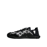 Dolce & Gabbana Black Logo Lace Up Low Top NS1 Sneakers Shoes MV7200-47