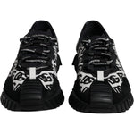 Dolce & Gabbana Black Logo Lace Up Low Top NS1 Sneakers Shoes