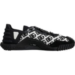 Dolce & Gabbana Black Logo Lace Up Low Top NS1 Sneakers Shoes MV7207-45